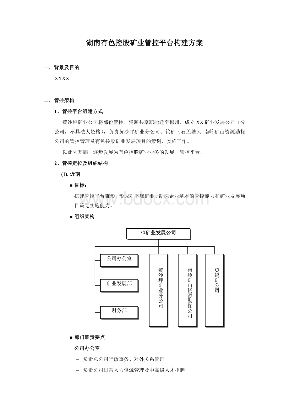 控股矿业管控平台构建建议方案.doc