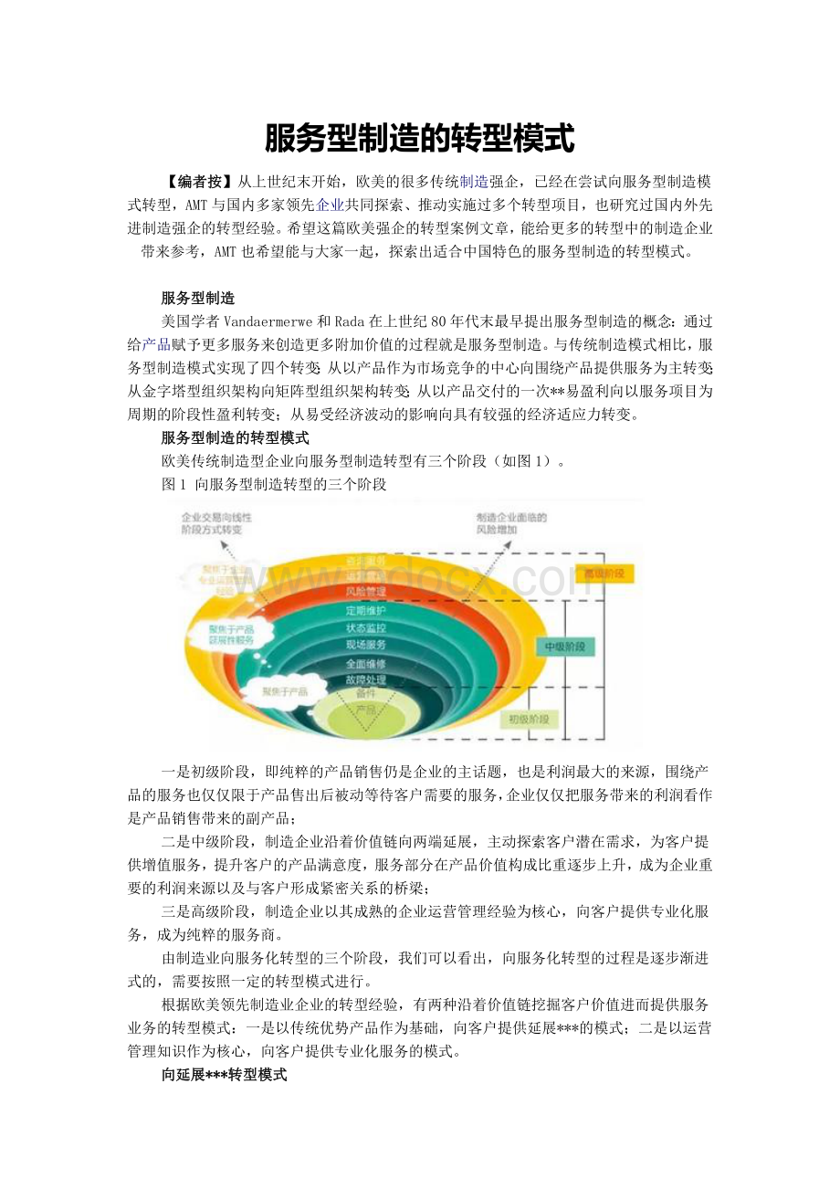 服务型制造的转型模式Word下载.docx_第1页