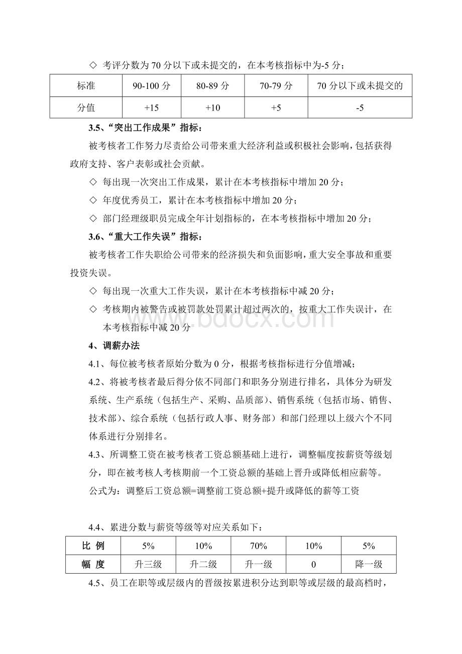 品牌公司年度薪酬调整管理办法.doc_第3页