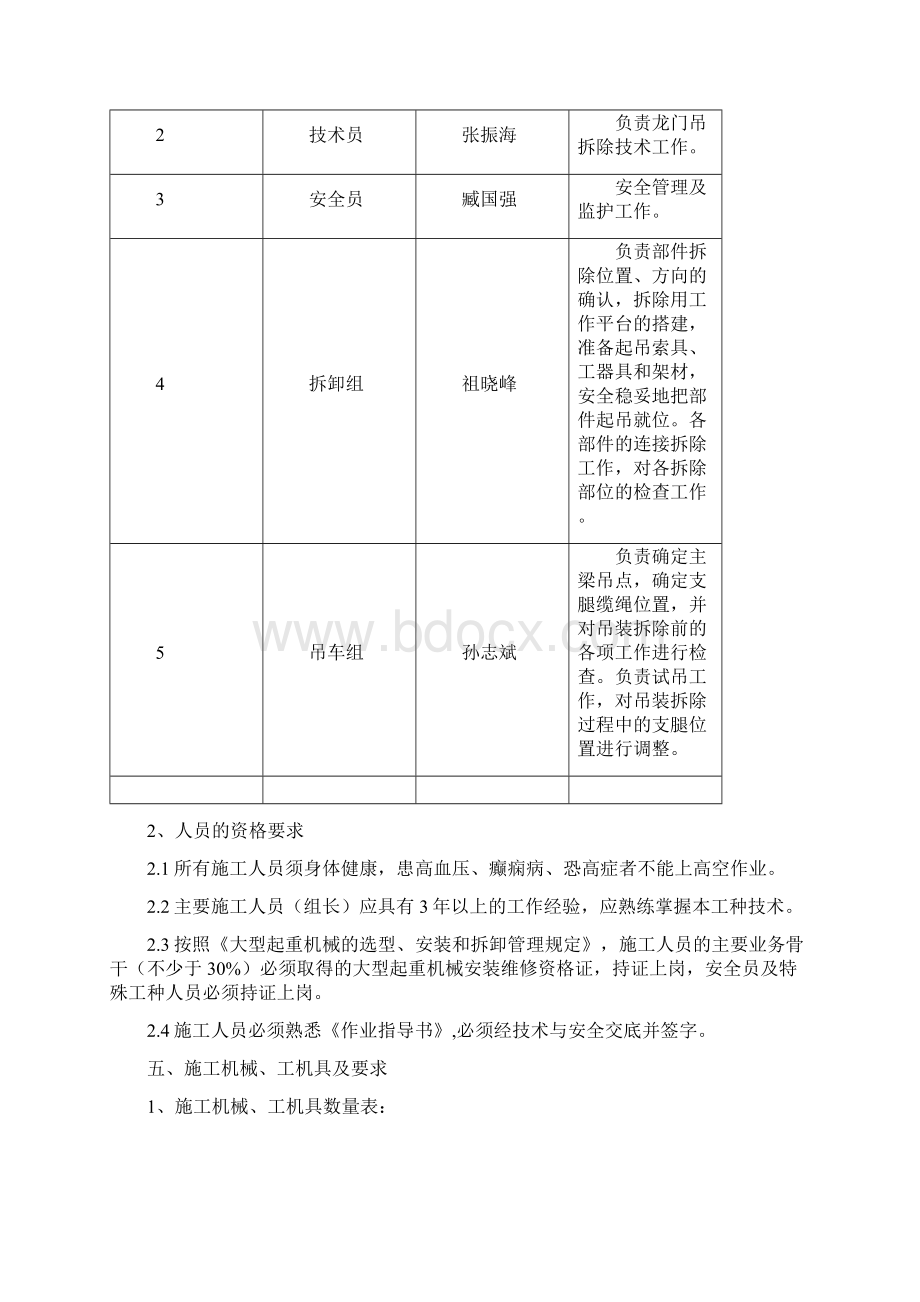 龙门吊拆除方案Word文档下载推荐.docx_第2页