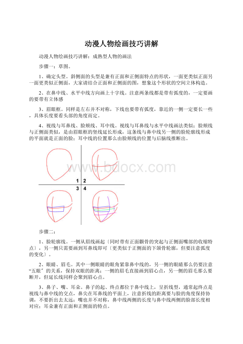 动漫人物绘画技巧讲解.docx