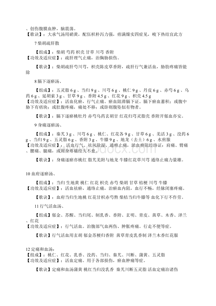 中医骨伤科常用方剂汇总Word格式.docx_第2页