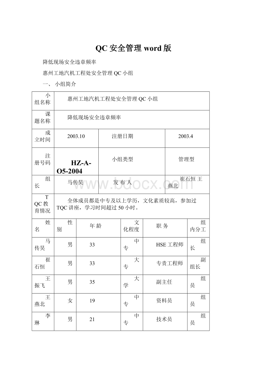 QC安全管理word版Word文件下载.docx