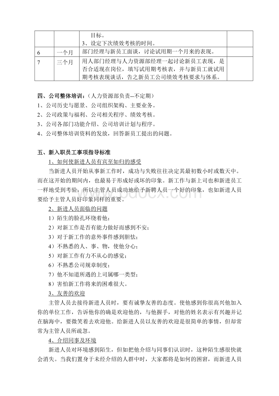 新员工岗前培训内容及指导标准.docx_第2页