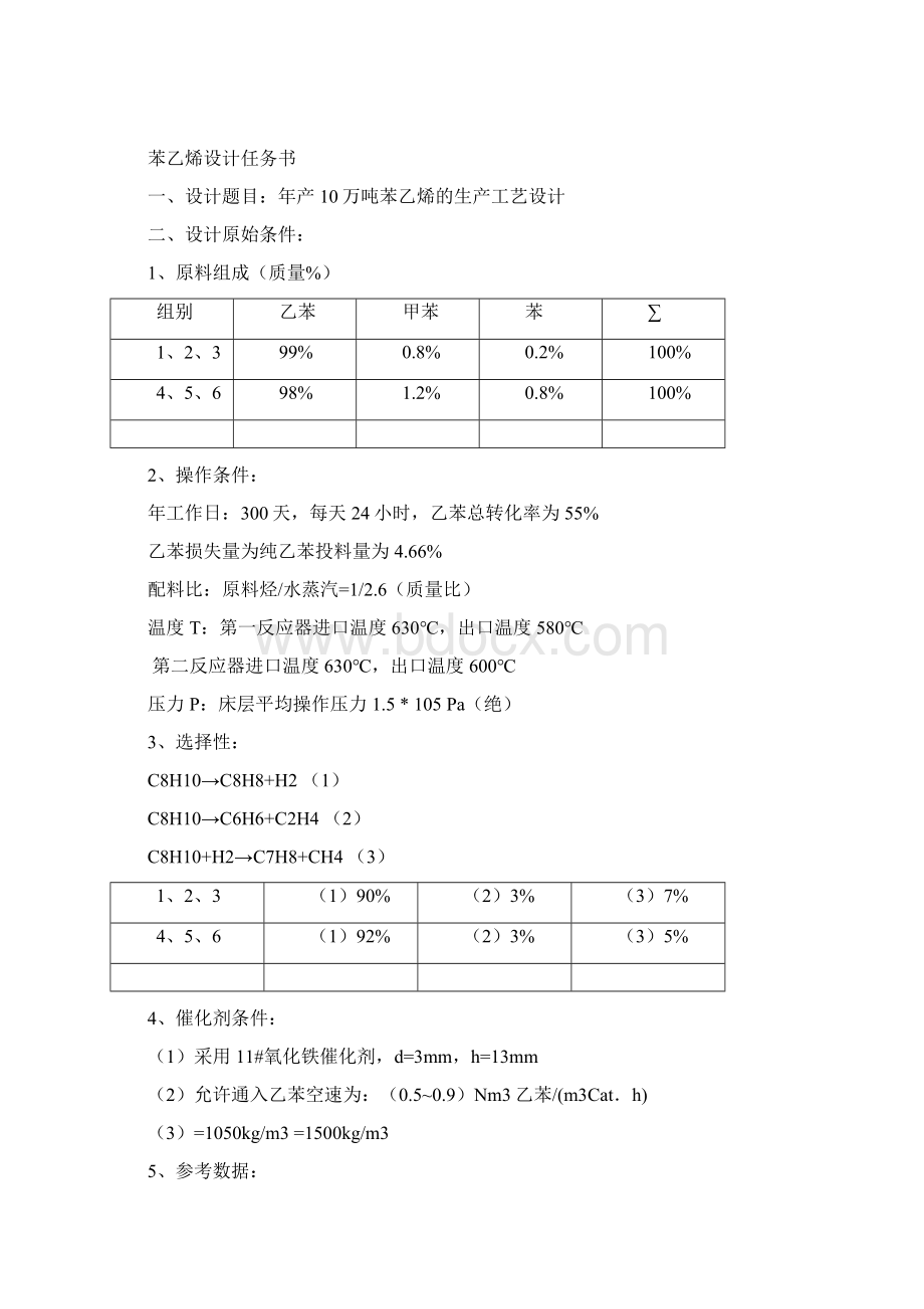 10万吨年乙苯脱氢制苯乙烯装置工艺设计与实现可行性方案Word文档下载推荐.docx_第2页