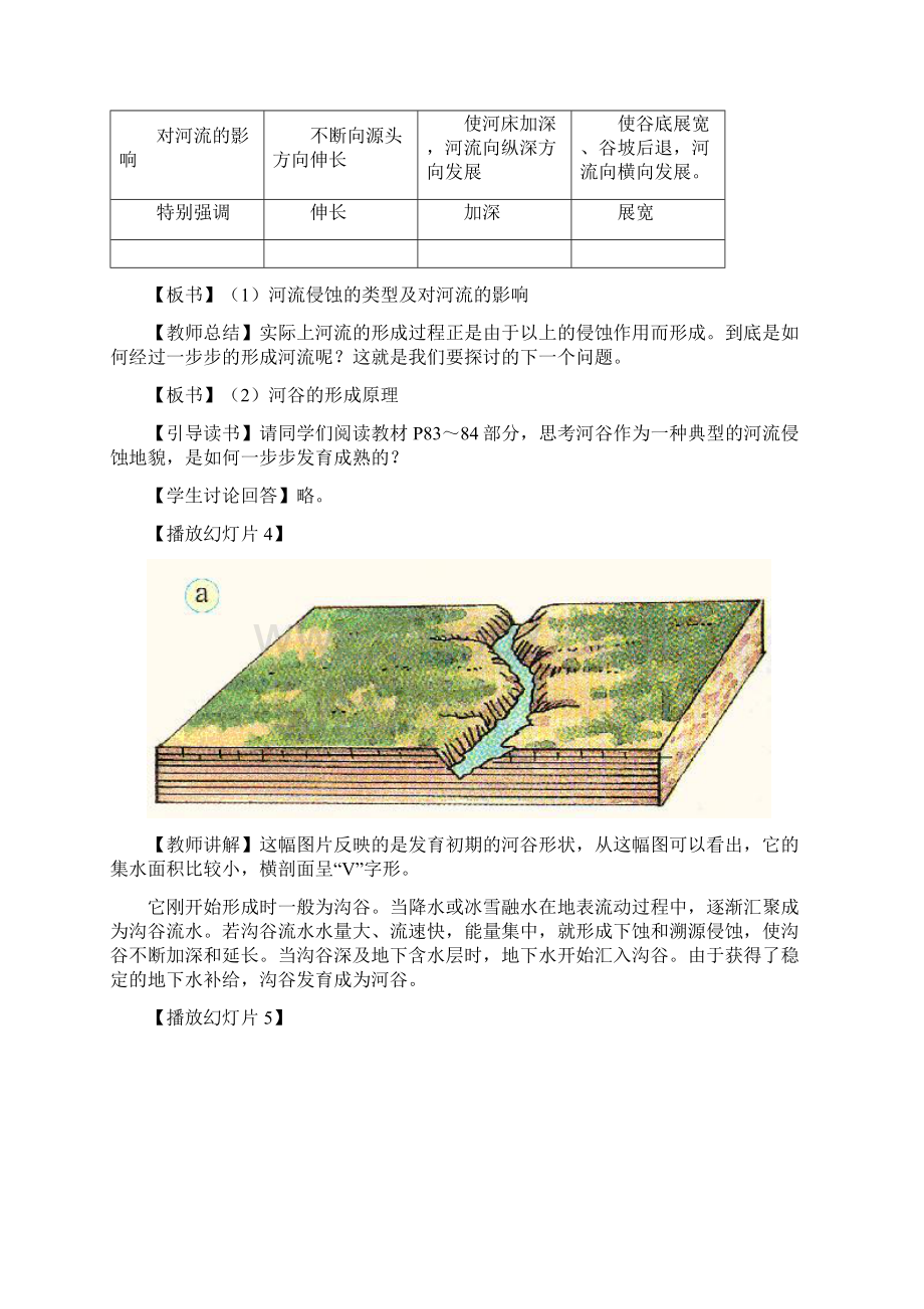 人教版高中地理必修一教案43《河流地貌的发育》Word版Word文件下载.docx_第3页