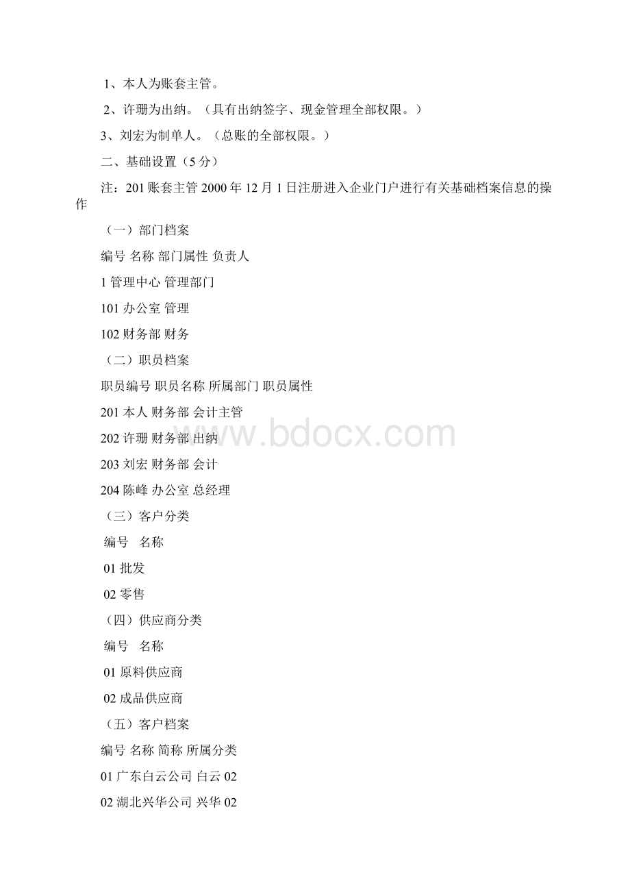 会计电算化实务操作题库适合技能大赛Word文档下载推荐.docx_第2页