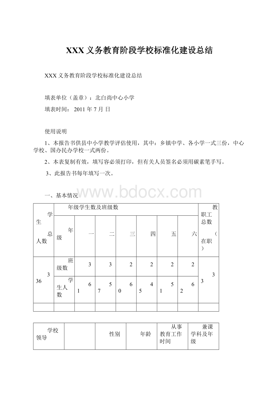 XXX义务教育阶段学校标准化建设总结.docx