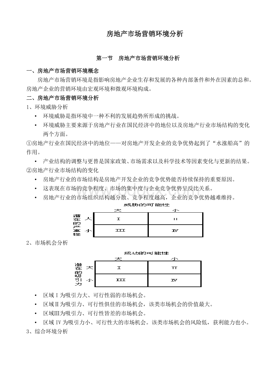 房地产市场营销环境分析文档格式.doc