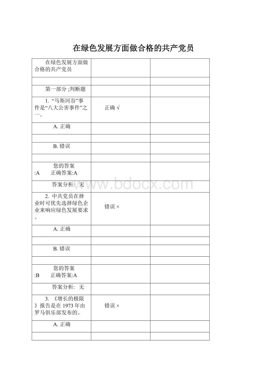 在绿色发展方面做合格的共产党员Word文件下载.docx_第1页