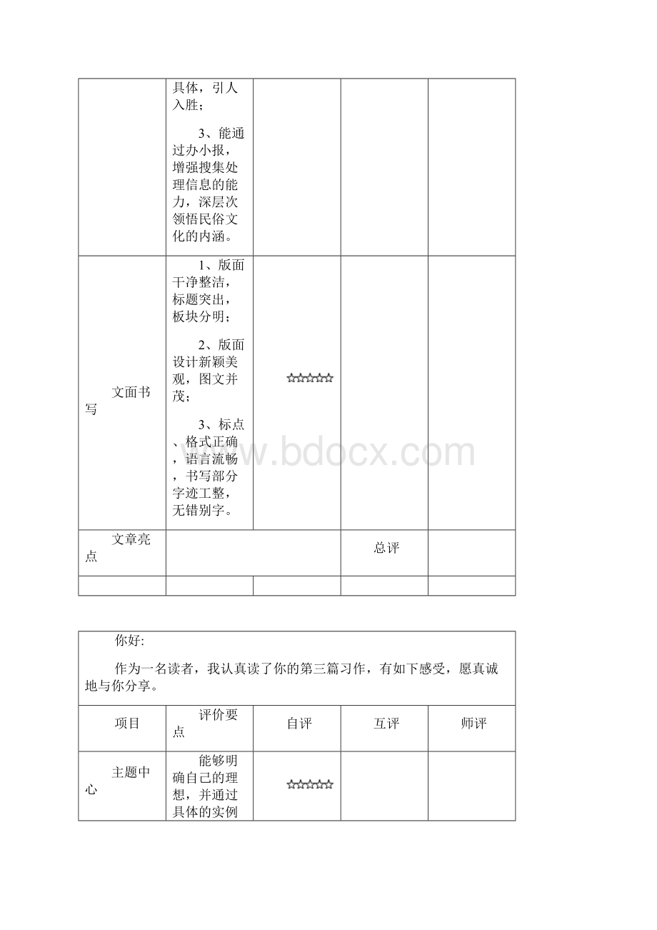 六下作文评价表格Word文档格式.docx_第3页