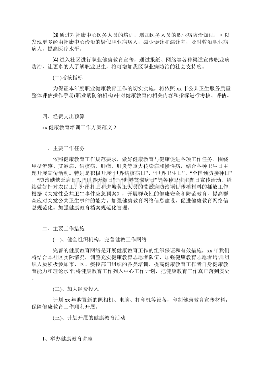 健康教育培训工作方案Word文件下载.docx_第3页