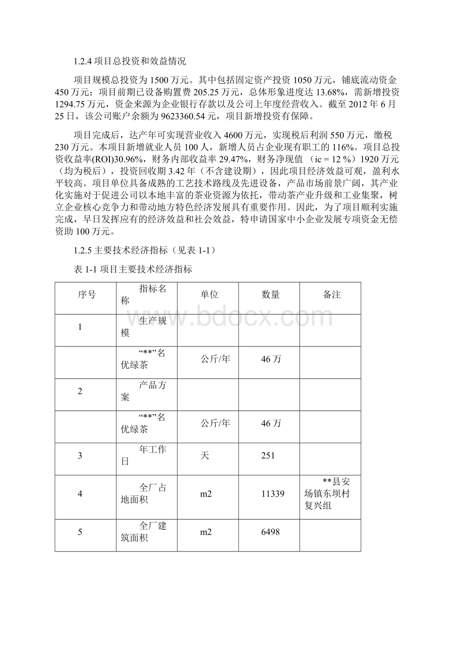 年产46万公斤品牌绿茶清洁化加工生产线建设项目可行性研究报告Word文档下载推荐.docx_第3页