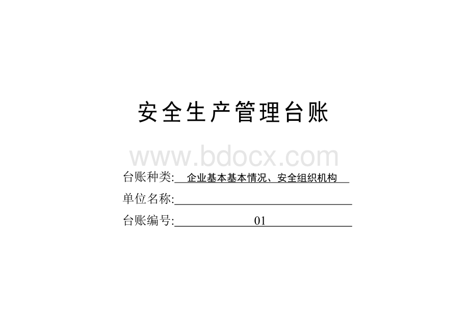 安全生产管理台账01企业基本基本情况、安全组织机构Word文件下载.doc_第3页