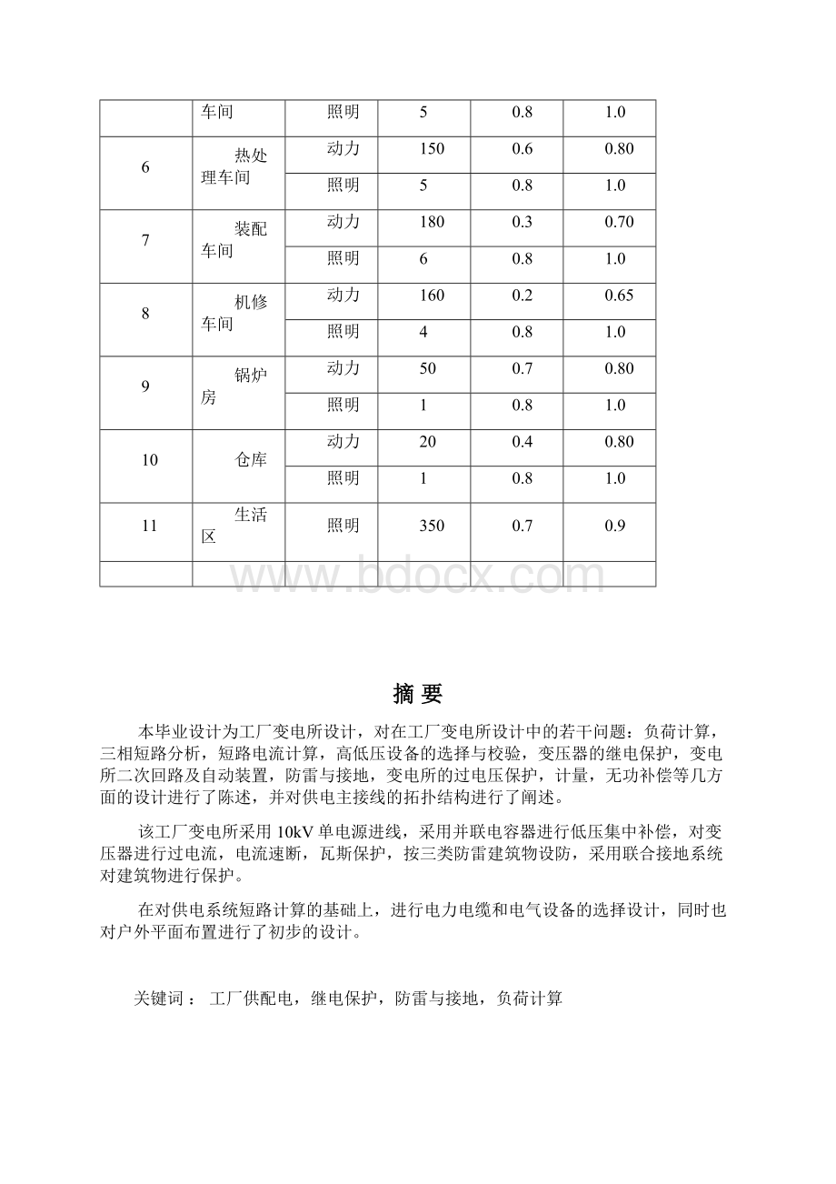 第一机械总厂三分厂降压变电所供电设计 毕业设计说明书论文.docx_第3页