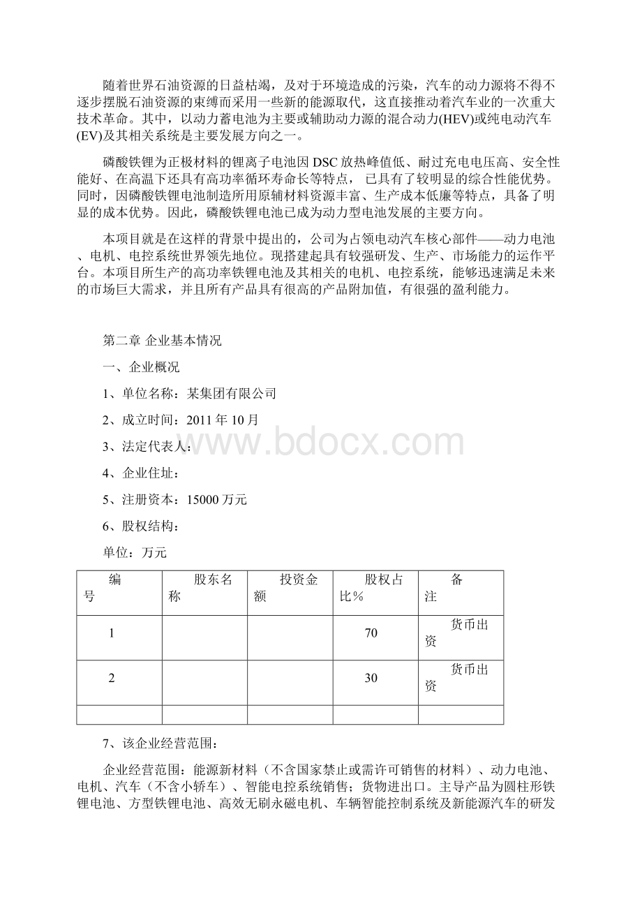 新能源汽车及三大核心部件锂电池电机电控系统生产项目可行性研究报告Word下载.docx_第2页