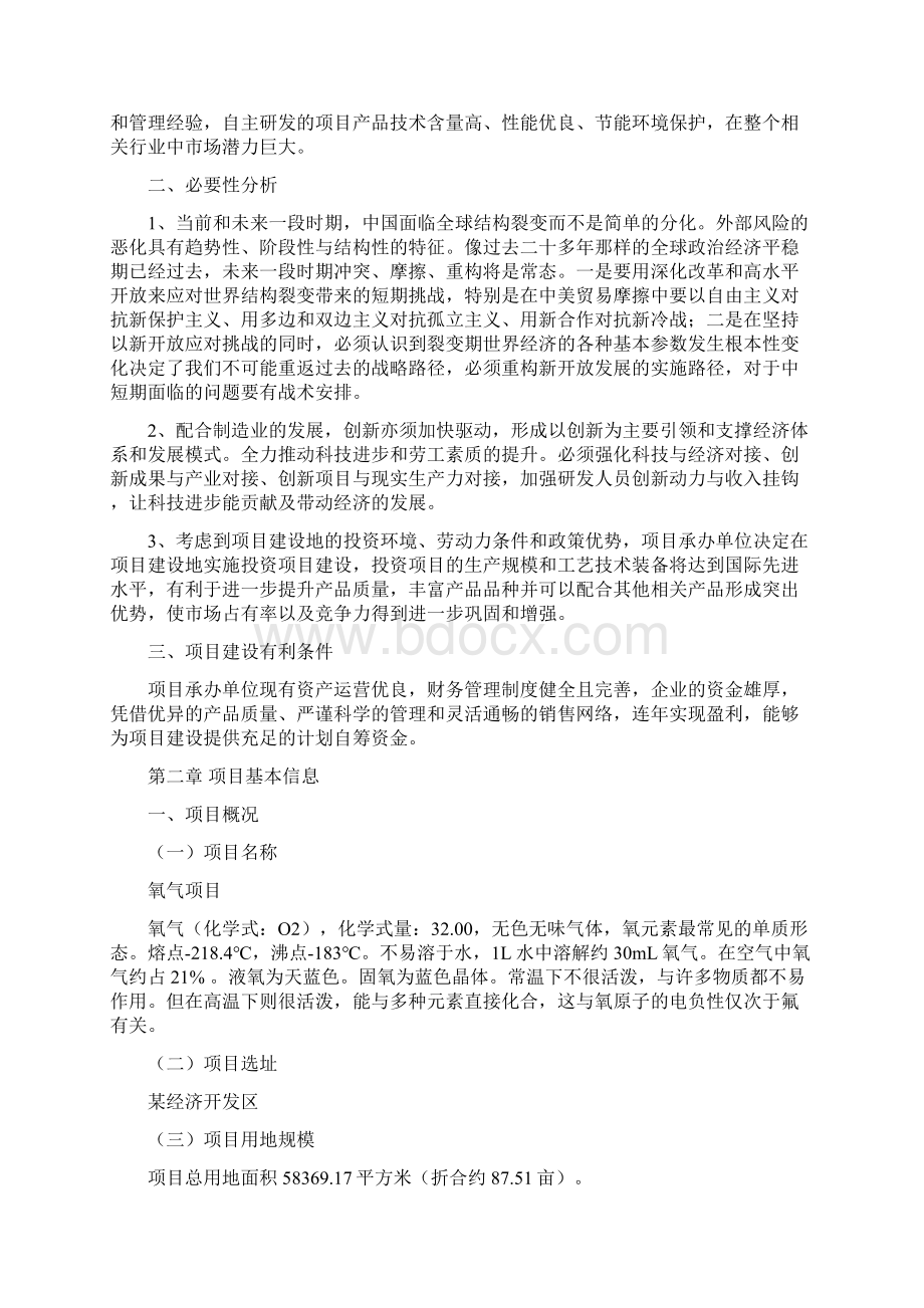 氧气项目投资分析报告.docx_第2页