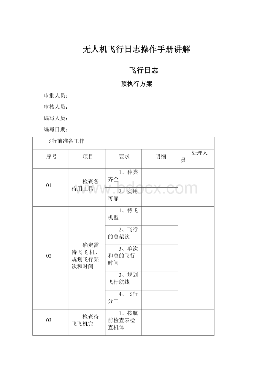 无人机飞行日志操作手册讲解Word文档下载推荐.docx