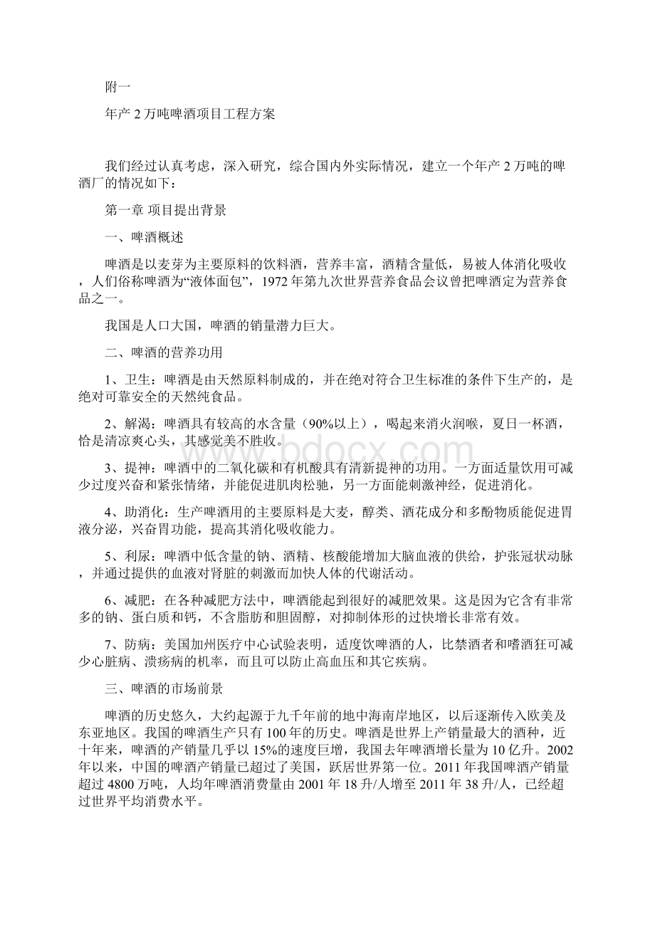 啤酒建设可行性分析报告方案.docx_第2页