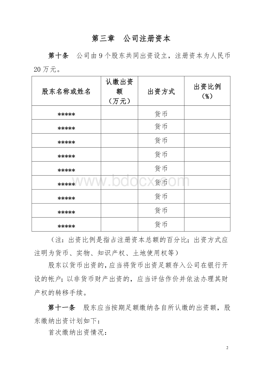 村集体经济开发公司章程.doc_第2页