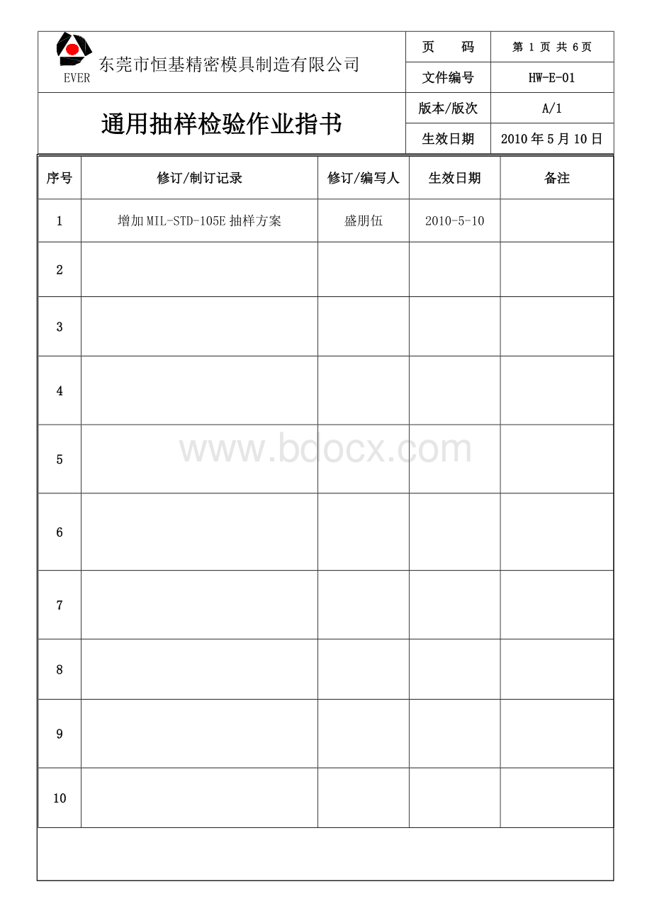 抽样检验作业指导书JW-E-001文档格式.doc