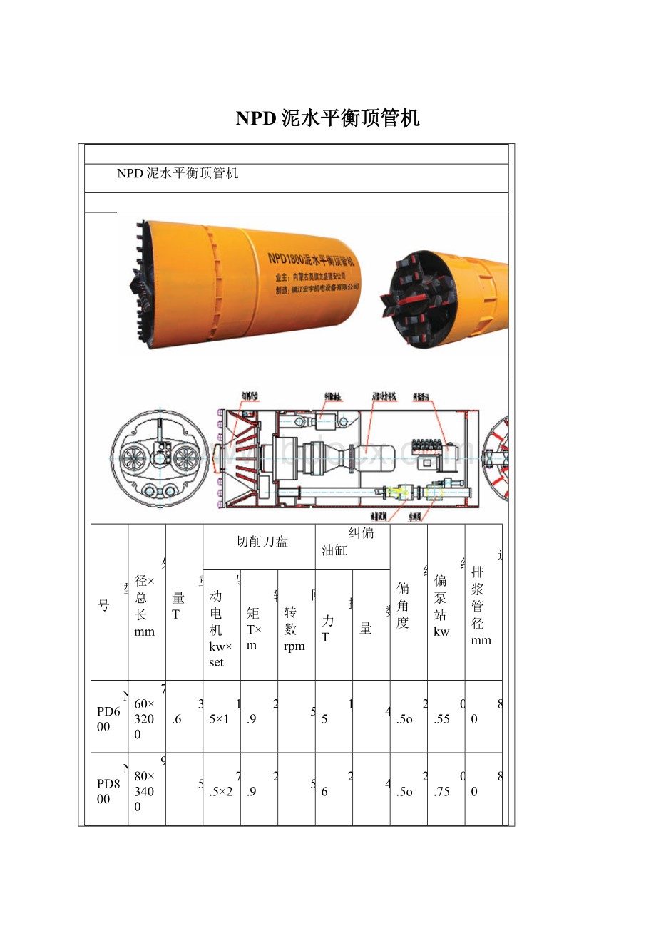 NPD泥水平衡顶管机.docx_第1页