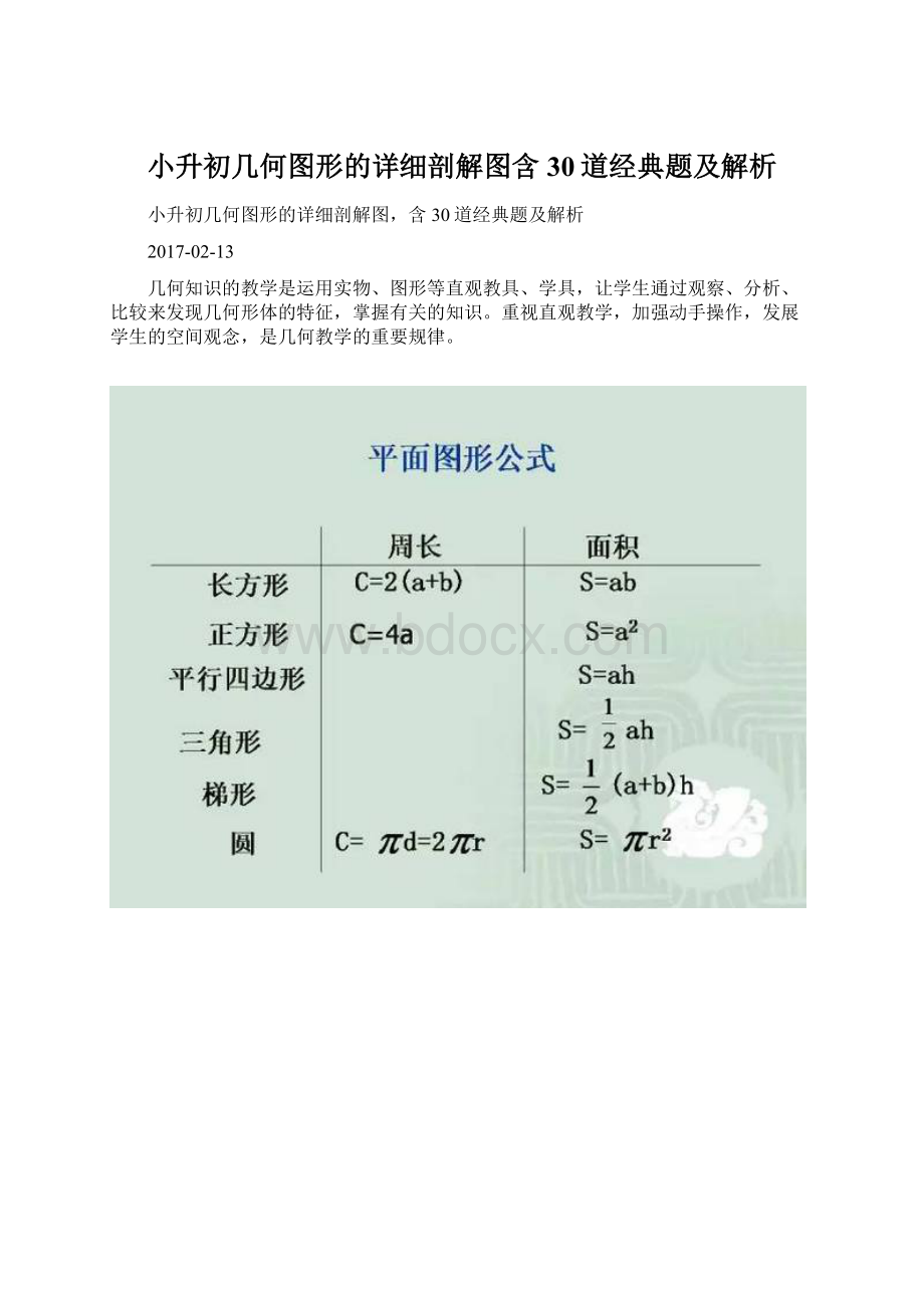 小升初几何图形的详细剖解图含30道经典题及解析文档格式.docx_第1页