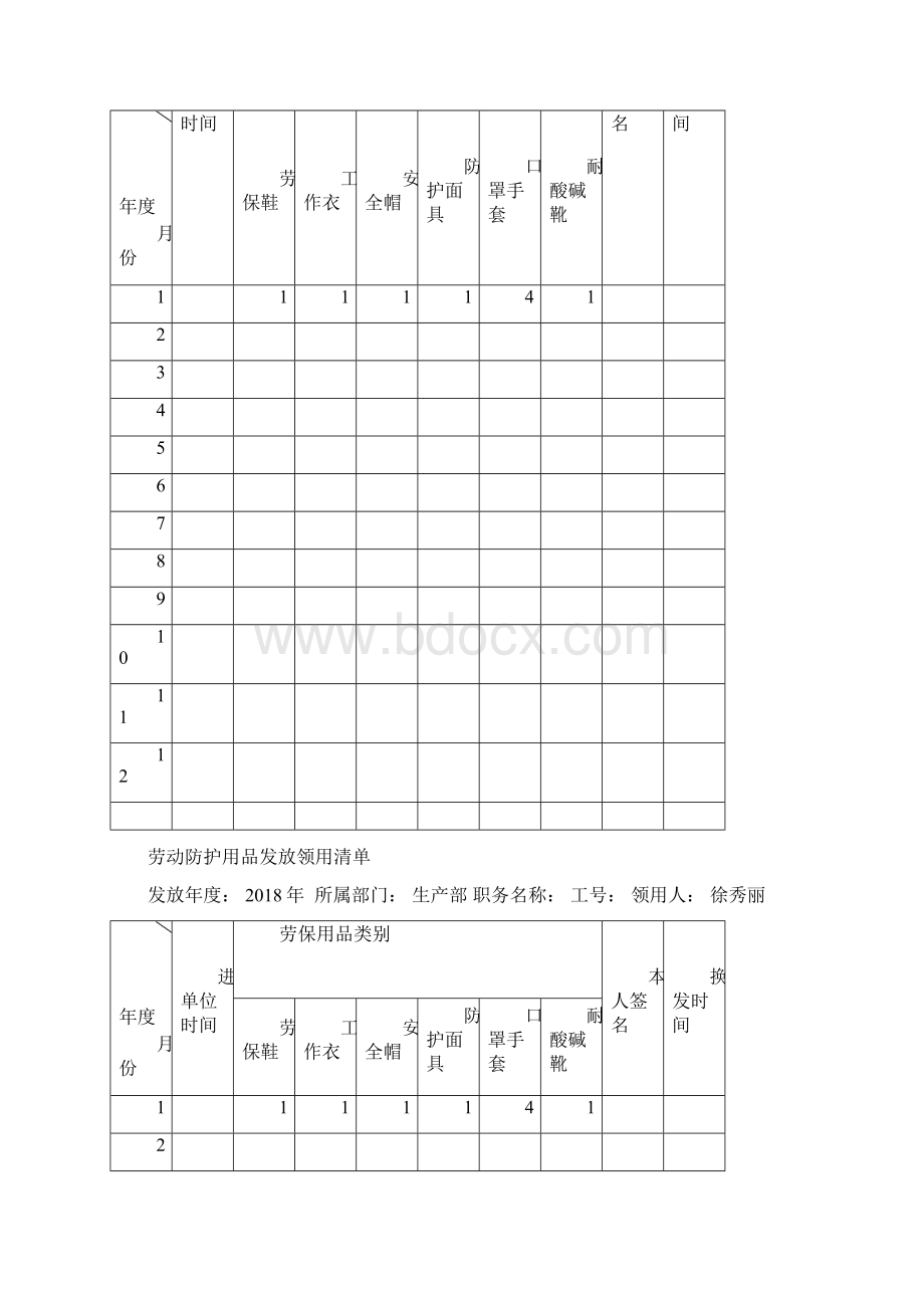 劳保用品管理台帐Word格式.docx_第3页