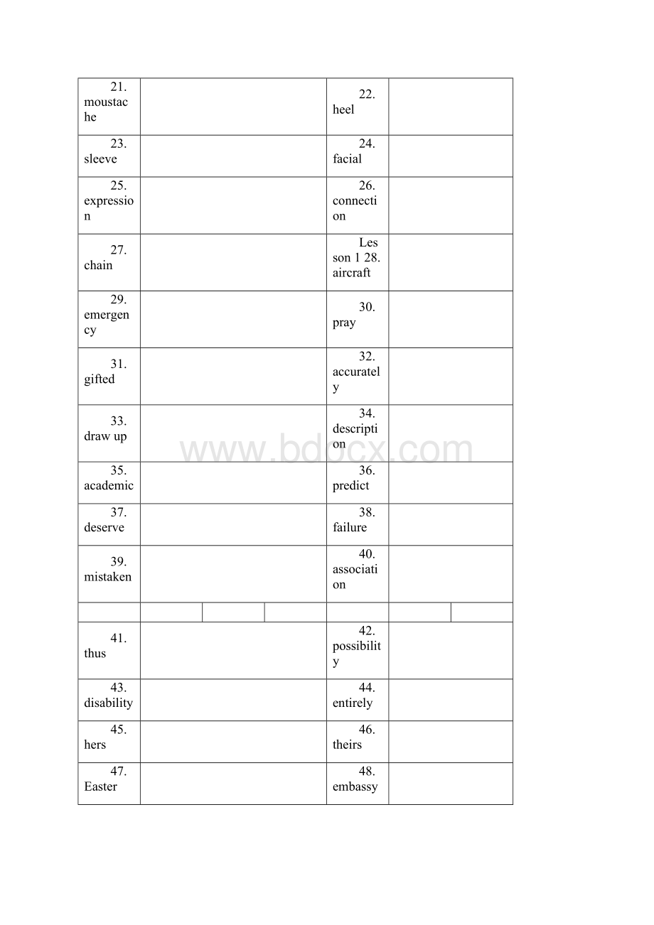 北京市昌平一中高中英语 词汇复习 北师大版选修51.docx_第2页