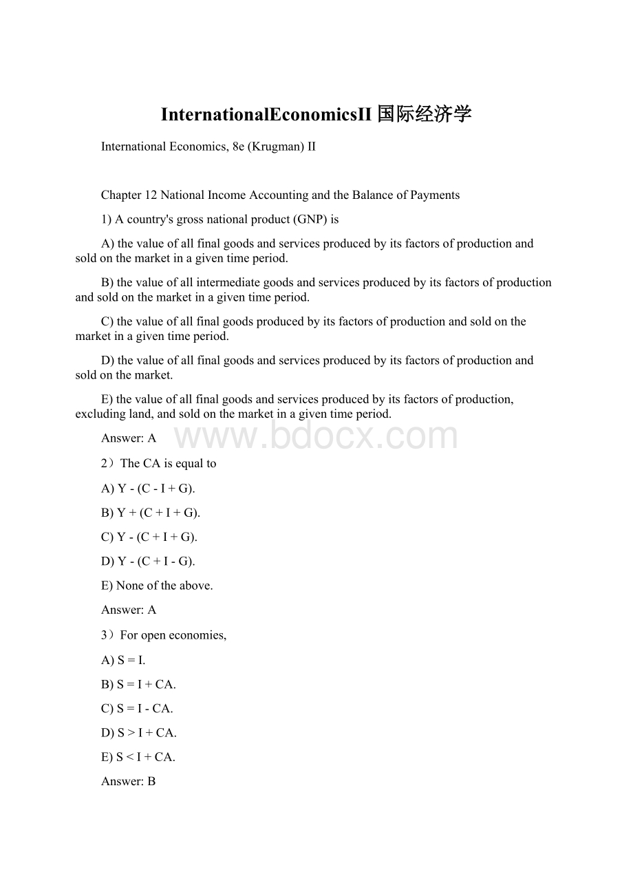 InternationalEconomicsII国际经济学.docx