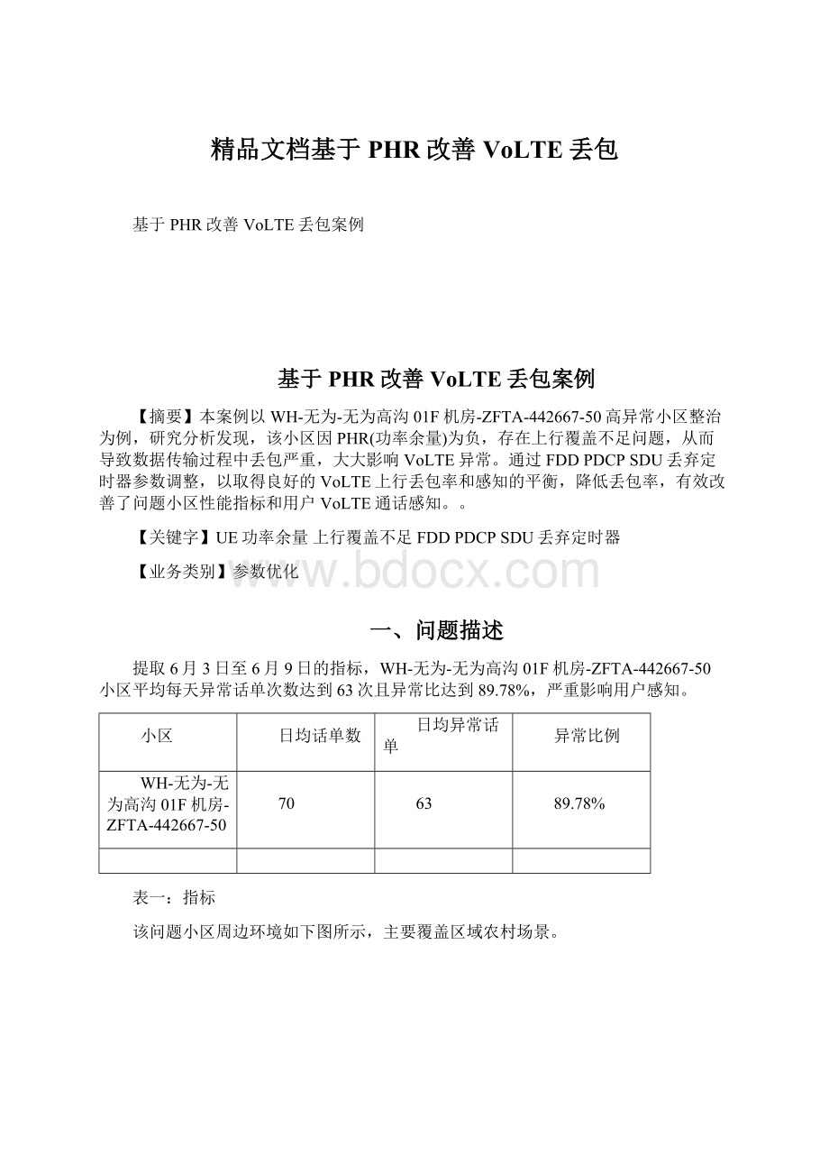 精品文档基于PHR改善VoLTE丢包文档格式.docx_第1页