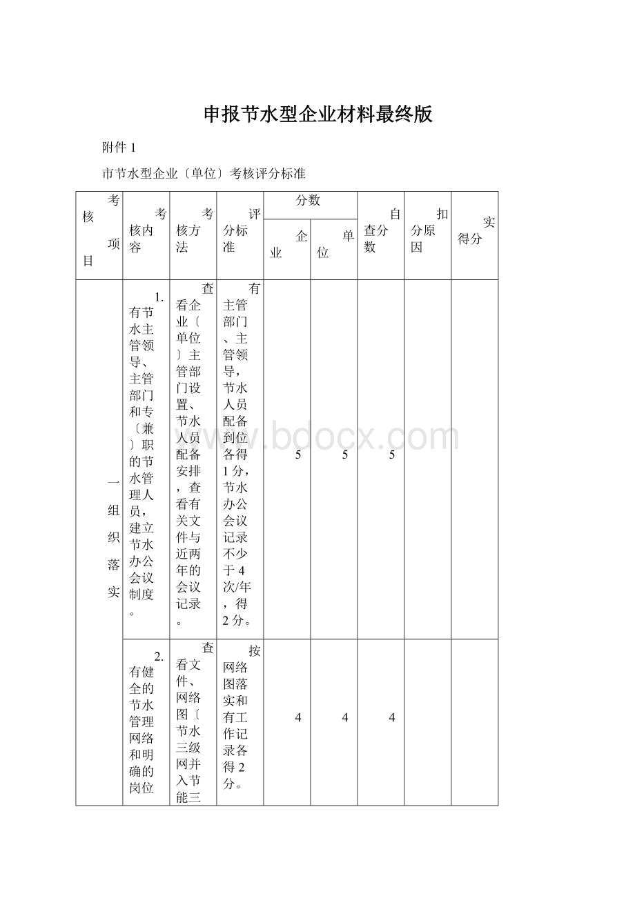 申报节水型企业材料最终版Word格式文档下载.docx