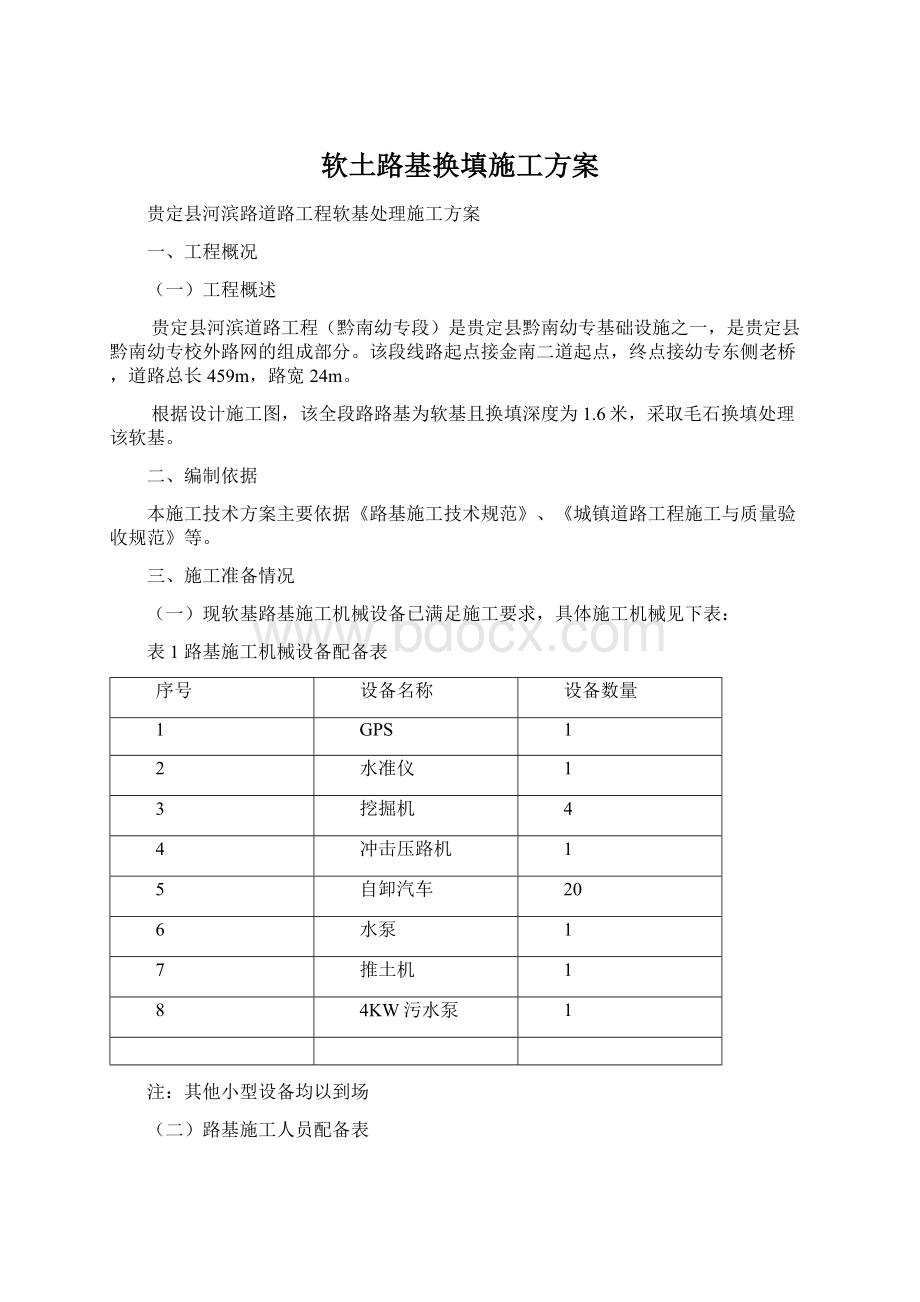 软土路基换填施工方案Word格式.docx_第1页