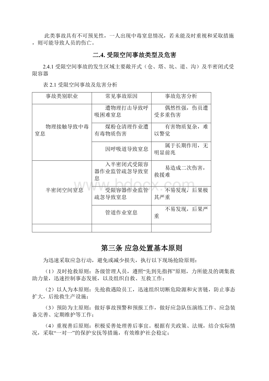 受限空间事故应急预案Word文档下载推荐.docx_第3页