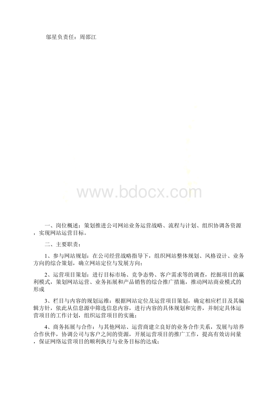 网络运营岗位职责Word文档下载推荐.docx_第2页