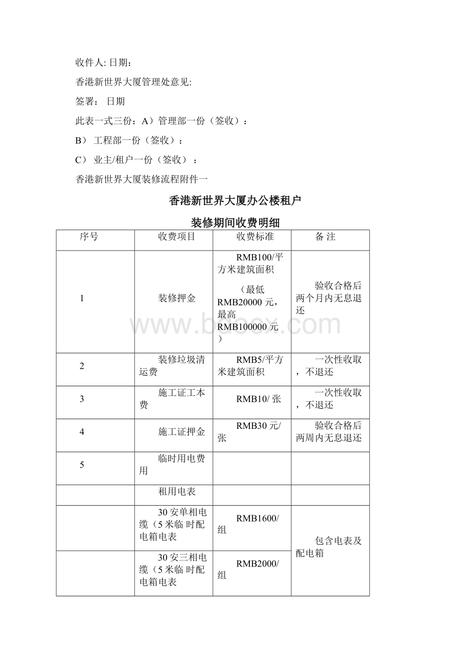 香港新世界大厦装修程序指南及表格.docx_第3页