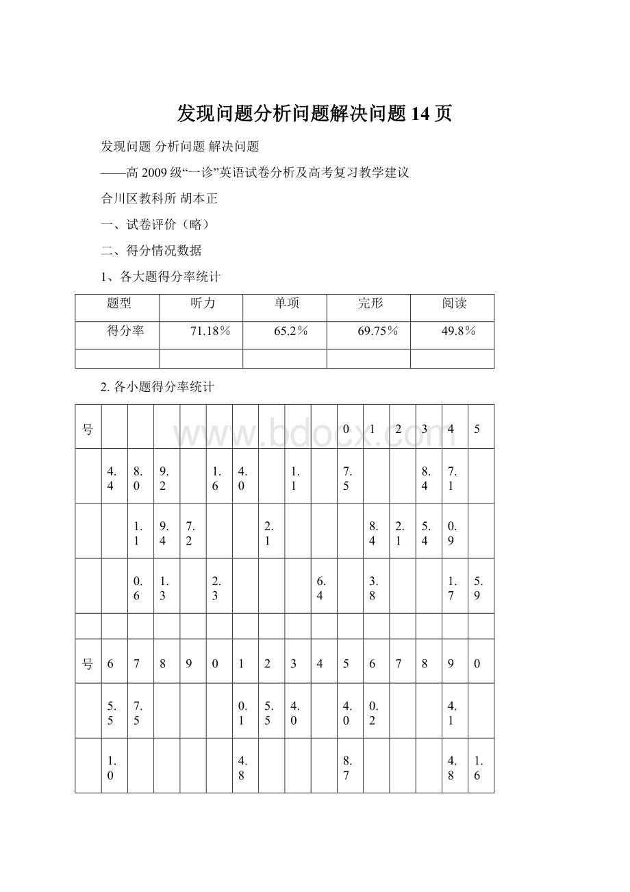 发现问题分析问题解决问题14页Word文档格式.docx