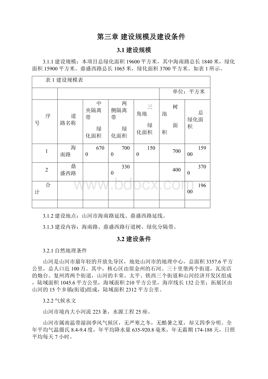 春季城市绿化工程山河绿化带工程建设项目可行性研究报告.docx_第3页