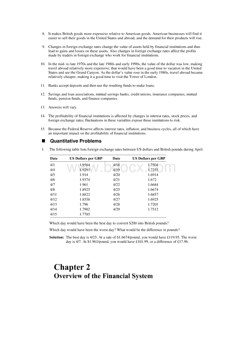 米什金《金融市场与金融机构》课后习题答案doc.docx_第2页