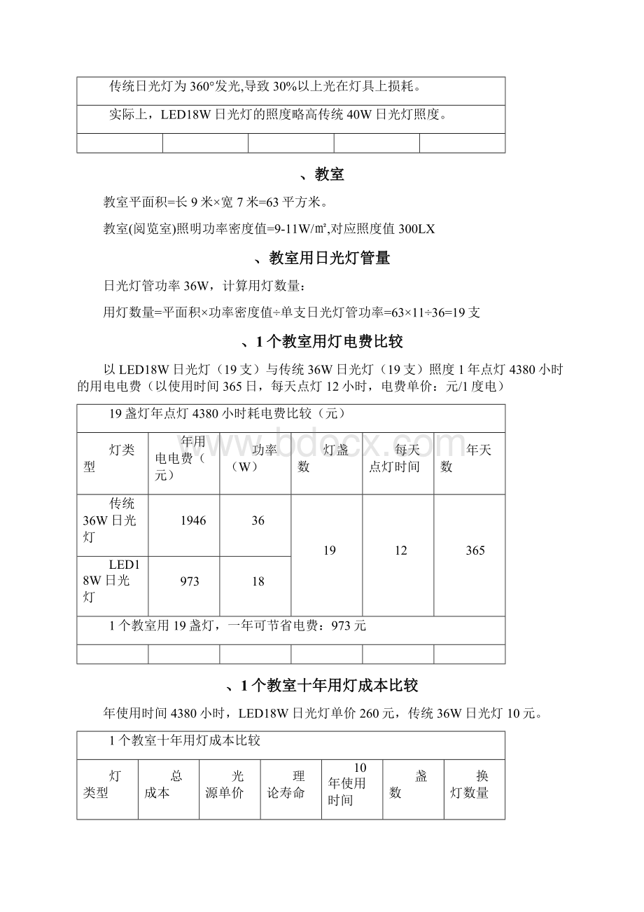 教室LED灯管设计报告LED光源与灯具设计Word格式.docx_第3页