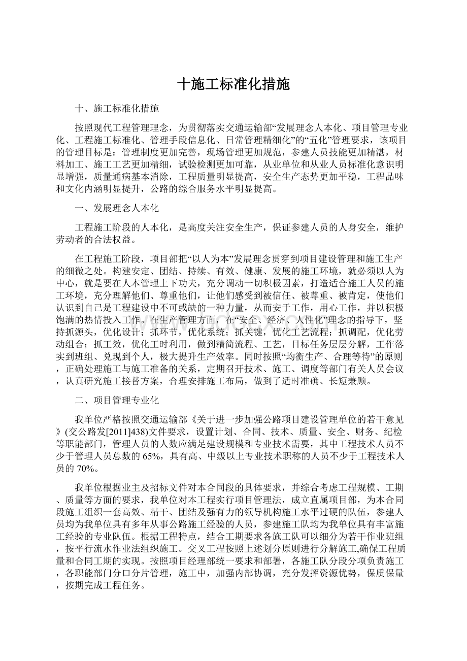 十施工标准化措施Word格式文档下载.docx_第1页