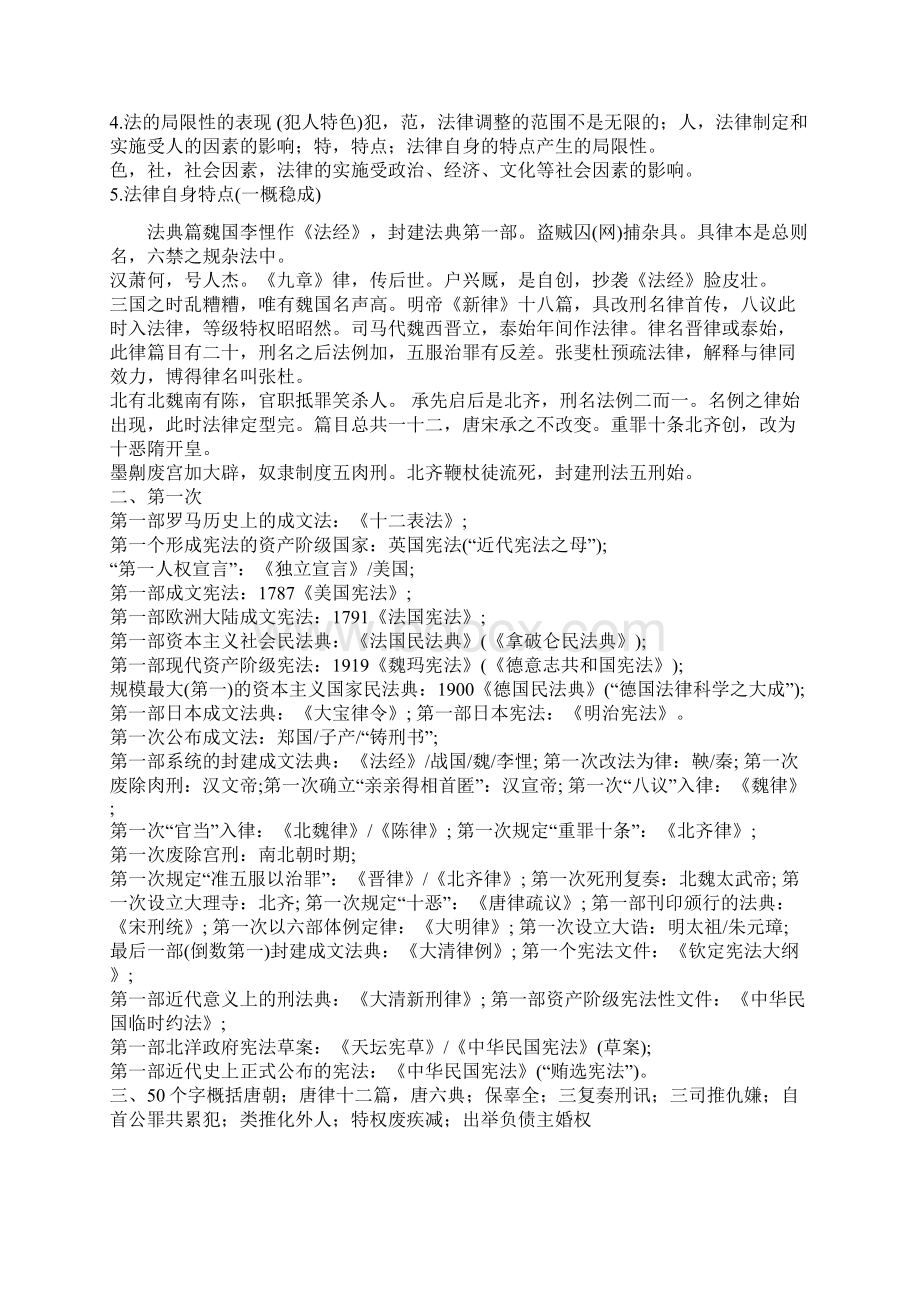 司考 经典口诀法理学刑法民诉等Word文件下载.docx_第2页