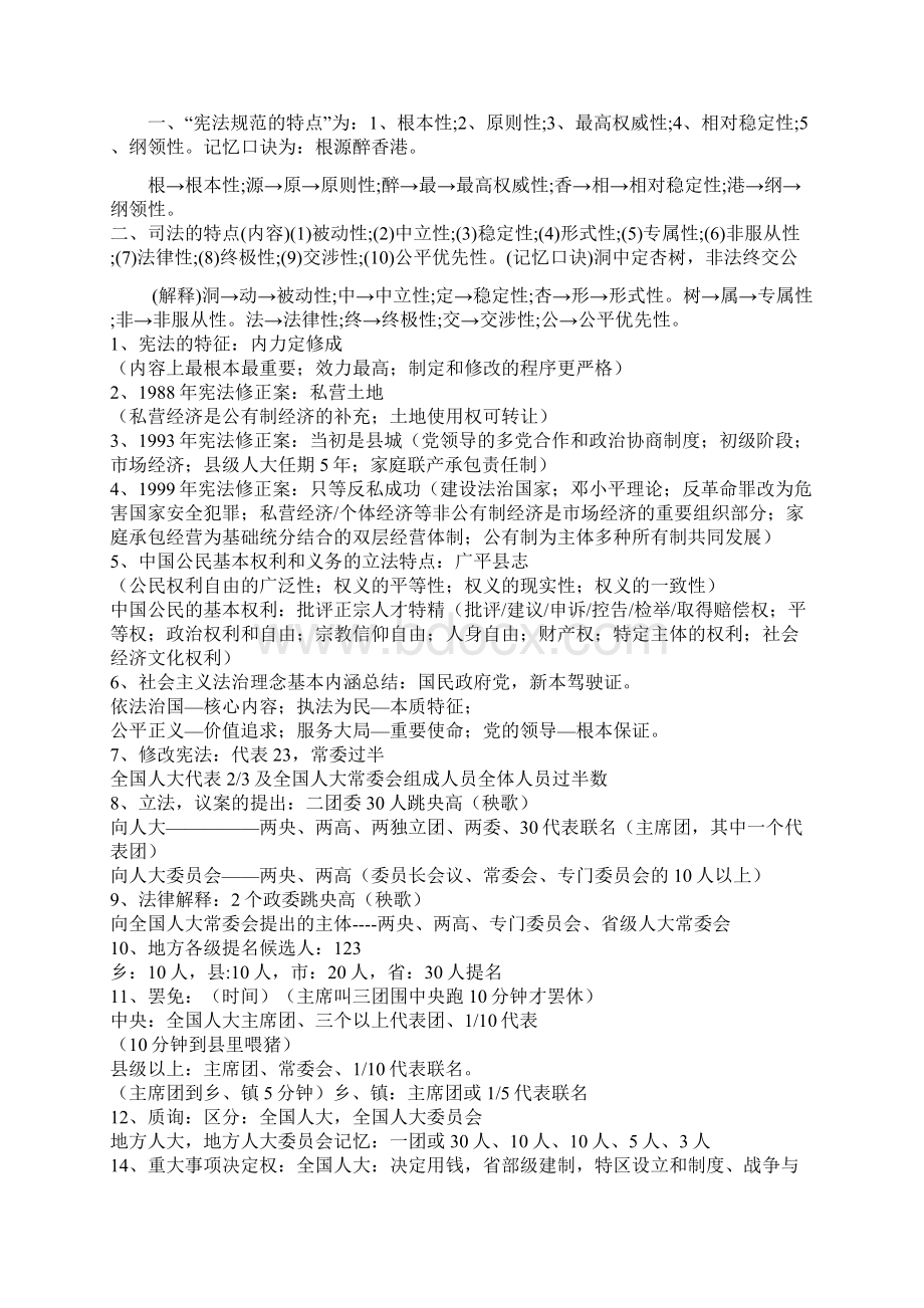 司考 经典口诀法理学刑法民诉等Word文件下载.docx_第3页