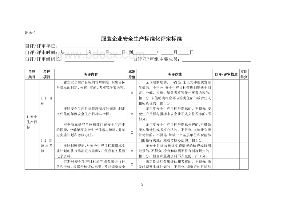 服装企业安全标准化标准Word格式文档下载.doc_第2页