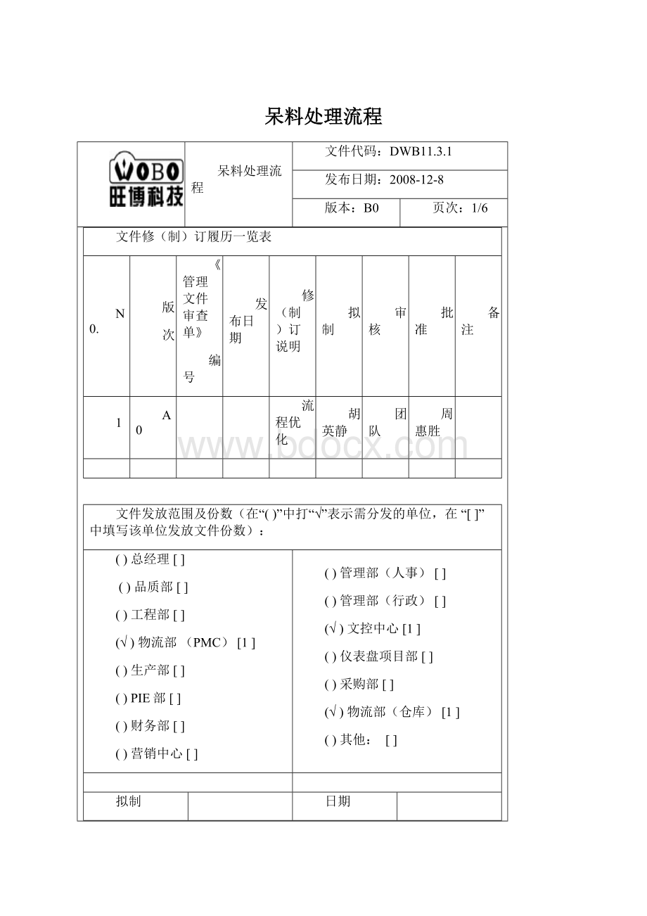 呆料处理流程.docx