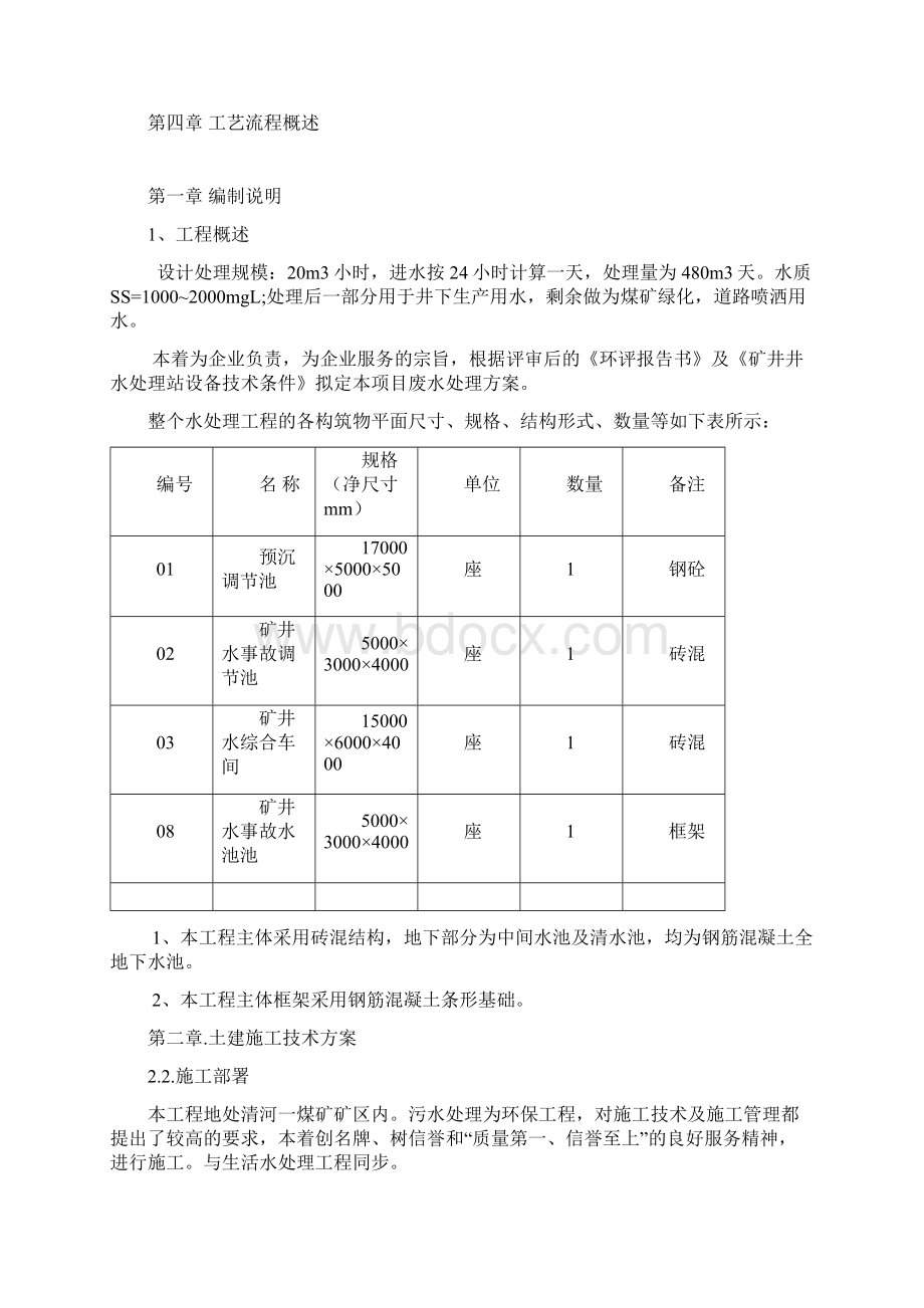 矿井水处理工程施工组织设计1.docx_第2页