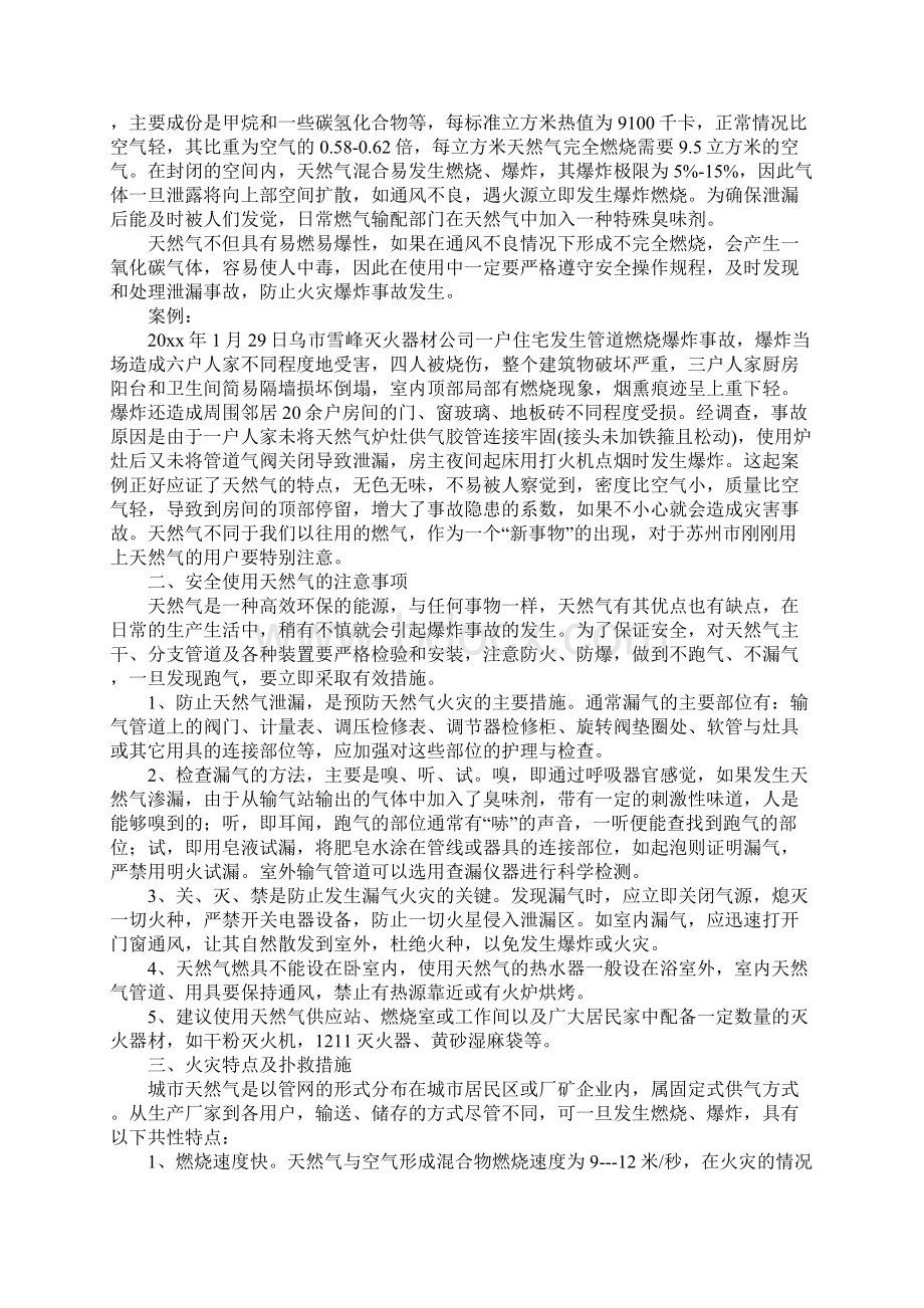 安全使用天然气的措施及火灾处置对策实用版Word格式文档下载.docx_第2页