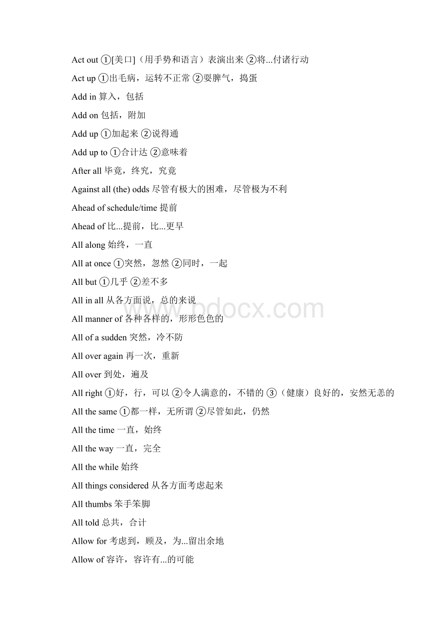 大学英语四级词组表教材文档格式.docx_第2页