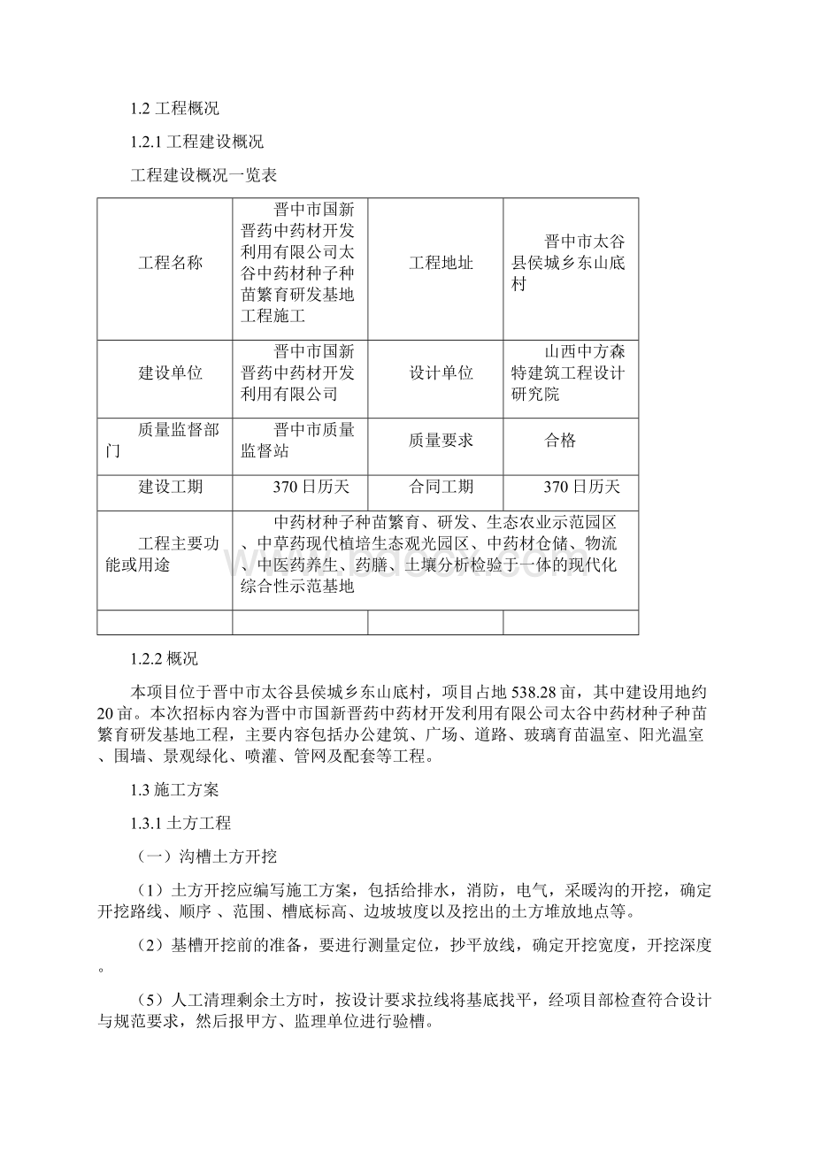 147太谷中药施工组织设计套话版2.docx_第2页