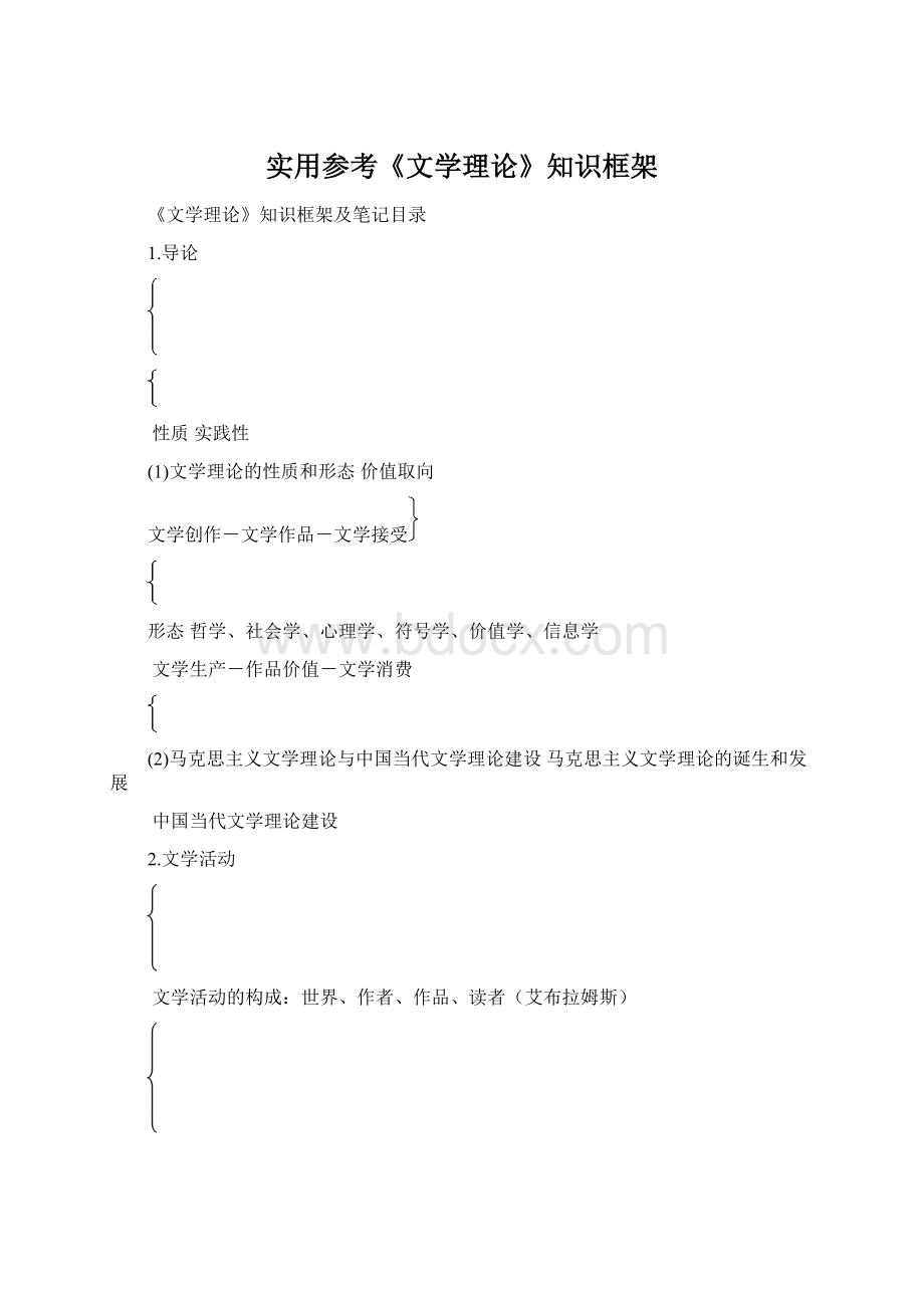 实用参考《文学理论》知识框架.docx